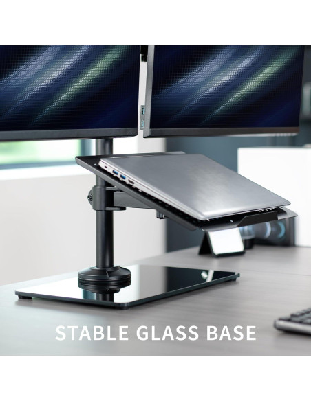 Soporte de Escritorio VIVO para Doble Monitor y Laptop 43.18 cm