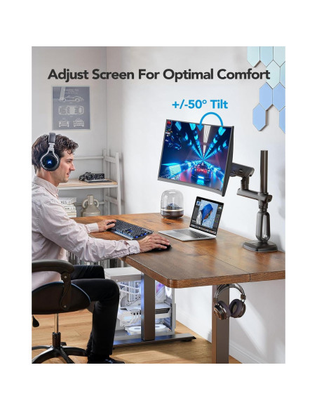 Brazo de Monitor HUANUO para Pantallas Ultrawide hasta 49"