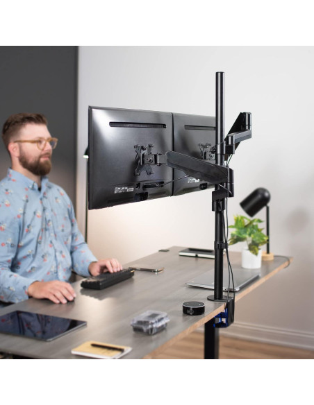 Soporte Doble para Monitor VIVO STAND-V012K Ajustable 32"