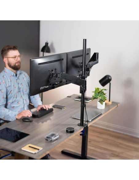Soporte Doble para Monitor VIVO STAND-V012K Ajustable 32"