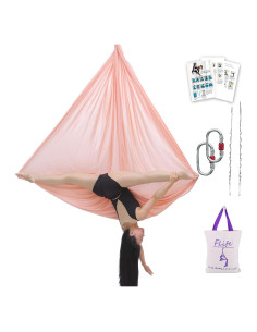 Hamaca de Yoga Aérea F.Life en Nylon Tricot 2,00 m Carga 907 kg