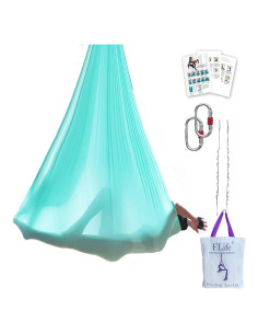 Hamaca de Yoga Aéreo F.Life 6.5 m Nylon Antigravedad Turquesa