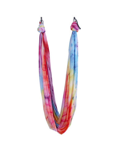 Hamaca de Yoga Aéreo F.Life 5m Nylon Tricot Multicolor