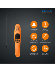 Detector de Fugas de Refrigerante Elitech LD-100 HVAC 2