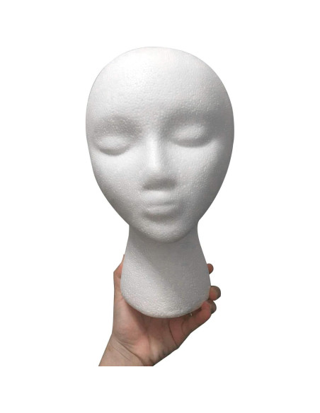 Cabeza de Maniquí Femenina de Espuma LIAMTU - Soporte para Peluca