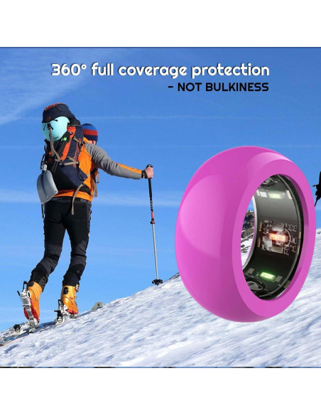 Paquete de 4 fundas de silicona para Oura Ring y Galaxy Ring