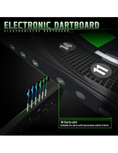 Tablero de Dardos Electrónico CyeeLife con 12 Dardos y Adaptador