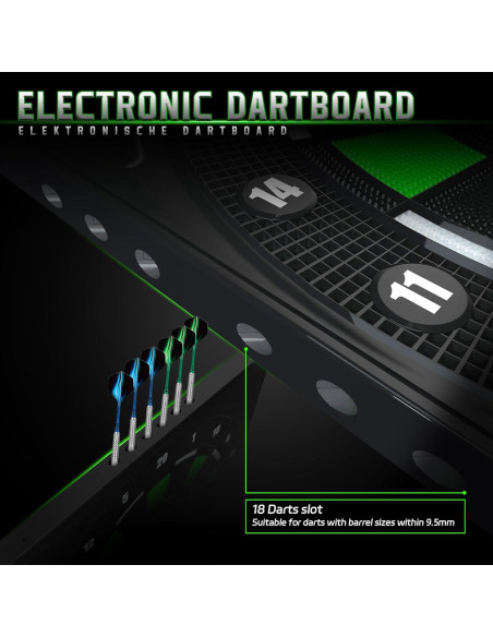 Tablero de Dardos Electrónico CyeeLife con 12 Dardos y Adaptador