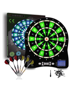 Tablero de Dardos Electrónico Turnart 33 cm Iluminado 48 Juegos