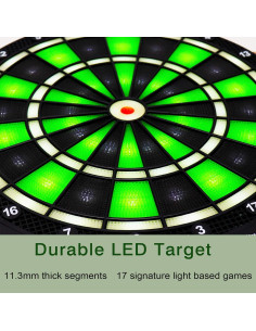 Tablero de Dardos Electrónico Turnart 33 cm Iluminado 48 Juegos 2