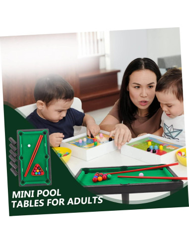 Juego de Mesa de Billar Miniatura Anneome 30x17cm Color Variado
