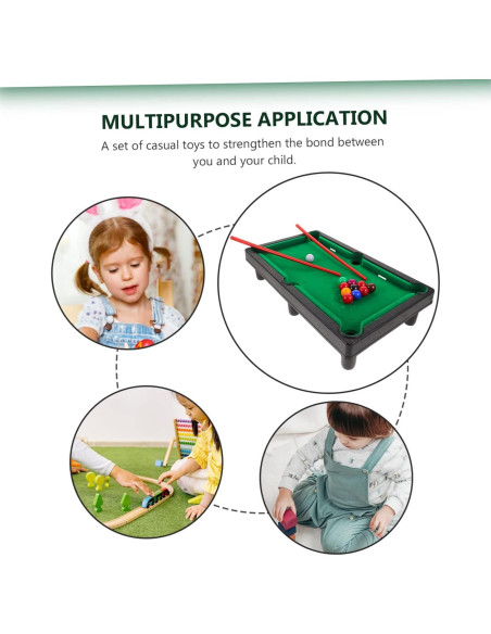 Juego de Mesa de Billar Miniatura Anneome 30x17cm Color Variado