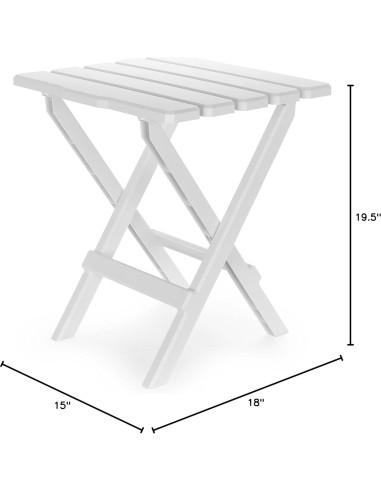 Mesa Lateral Plegable Camco 51695 Blanca 45.72x38.1cm