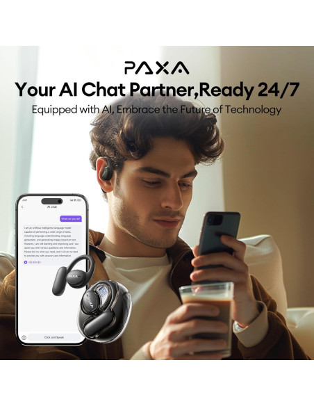 Auriculares Traductores PAXA OpenAir5 Bluetooth 5.4 145 Idiomas