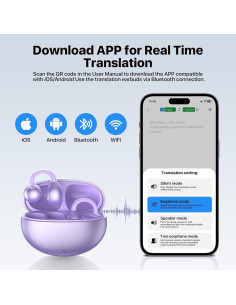 Auriculares Traductores AI Merryking M91 Clip-On 144 Idiomas 2