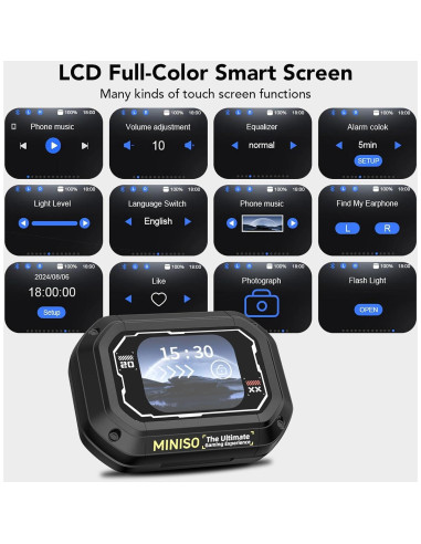 Auriculares de Traducción MINISO M98 Bluetooth 5.4 Negro