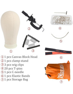 Cabeza de Maniquí de Lona XTREND 56 cm con Soporte para Peluca 2