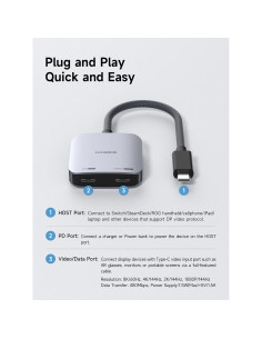 Adaptador USB-C a Gafas AR Hagibis 8K 100W Carga Rápida 2