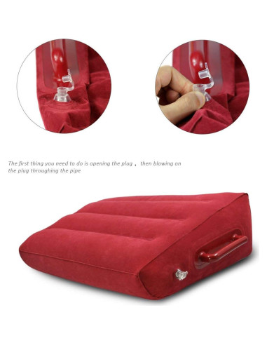 Almohada Inflable en Forma de Cuña Beauty Molly 63x43cm Rojo