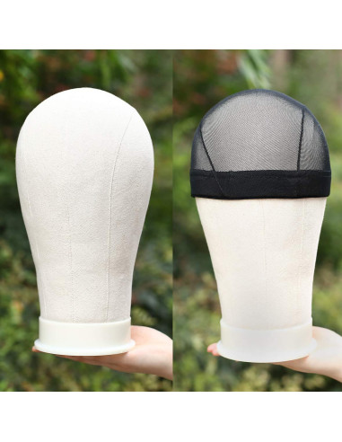 Cabeza de Maniquí de Lona XTREND 56 cm con Soporte para Peluca
