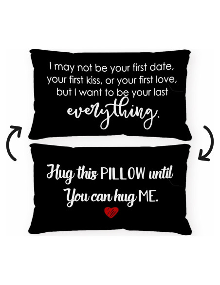 Funda de Almohada Reversible Sufamb 30x50cm Lino Negro