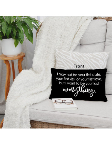 Funda de Almohada Reversible Sufamb 30x50cm Lino Negro