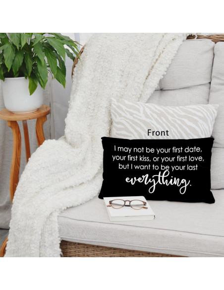 Funda de Almohada Reversible Sufamb 30x50cm Lino Negro