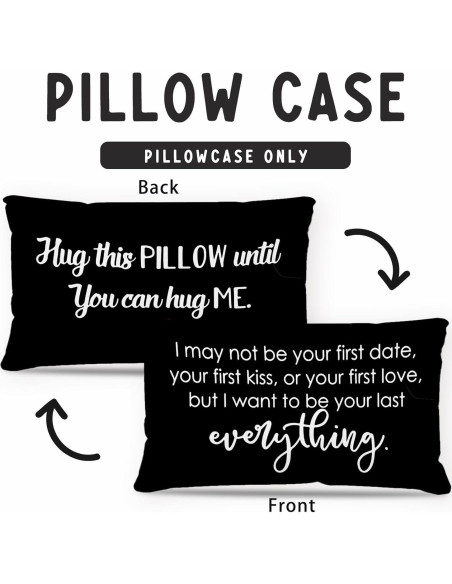 Funda de Almohada Reversible Sufamb 30x50cm Lino Negro