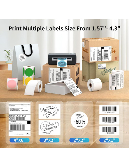 Impresora de Etiquetas Térmicas Gloryang 668BT 4x6 cm Inalámbrica