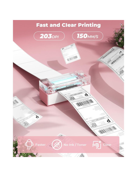 Impresora Térmica de Etiquetas MUNBYN Bluetooth 4x6