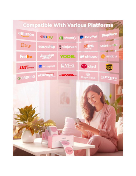 Impresora Térmica de Etiquetas MUNBYN Bluetooth 4x6