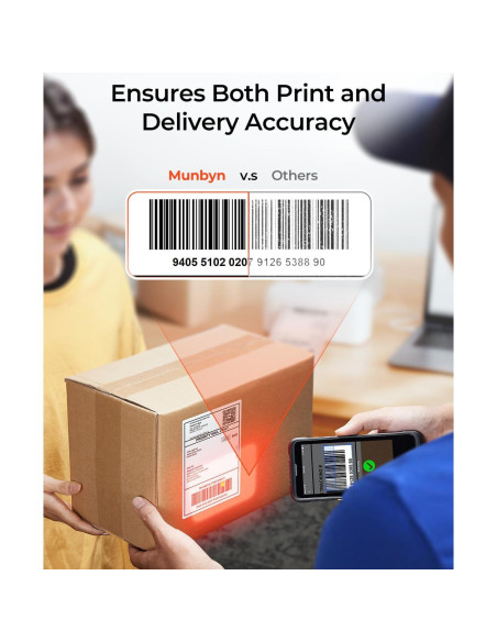 Impresora Térmica de Etiquetas MUNBYN RW402B Bluetooth 4x6