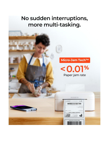 Impresora Térmica de Etiquetas MUNBYN RW402B Bluetooth 4x6