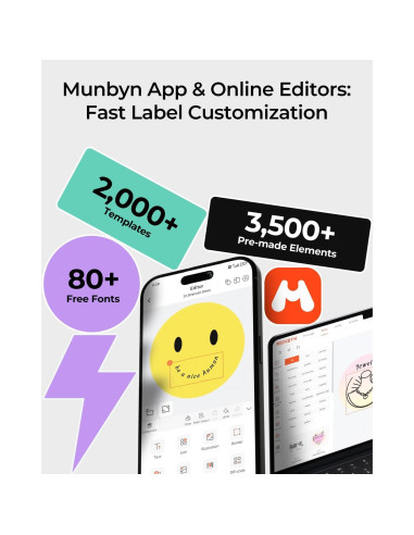 Impresora Térmica de Etiquetas MUNBYN RW402B Bluetooth 4x6