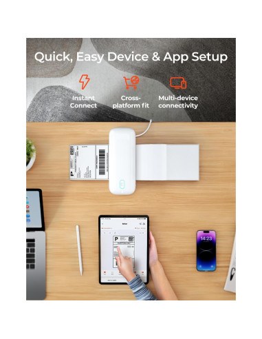 Impresora Térmica de Etiquetas MUNBYN RW402B Bluetooth 4x6