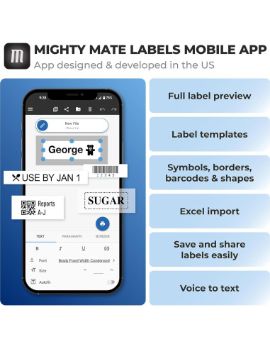 Impresora de Etiquetas Brady Mighty Mate Bluetooth 1.9 cm