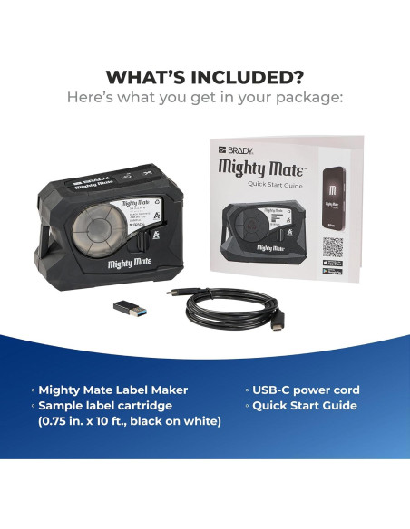 Impresora de Etiquetas Brady Mighty Mate Bluetooth 1.9 cm