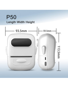 Impresora Térmica Bluetooth HYBSK P50 Portátil 5.1cm 2