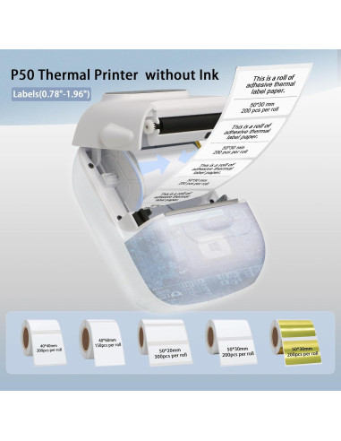 Impresora Térmica Bluetooth HYBSK P50 Portátil 5.1cm