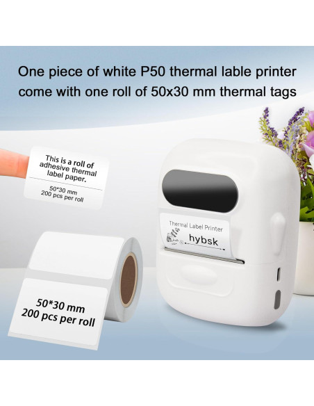 Impresora Térmica Bluetooth HYBSK P50 Portátil 5.1cm