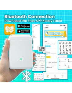 Impresora de Etiquetas Portátil Vretti HP2 Bluetooth Blanca 2