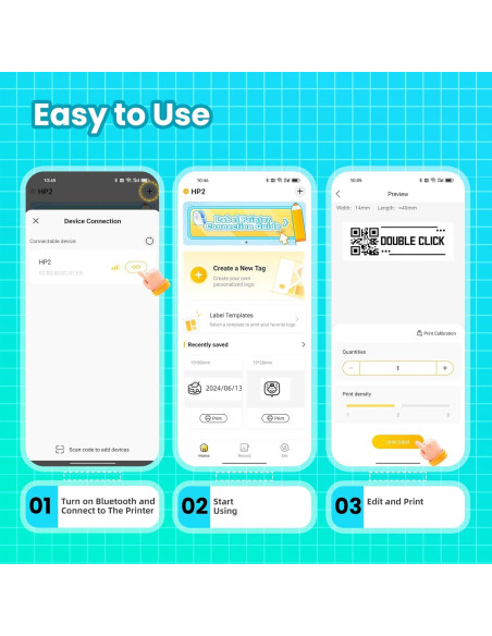 Impresora de Etiquetas Portátil Vretti HP2 Bluetooth Blanca