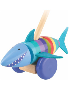 Juguete de Madera Empuja Tiburón Orange Tree 12+ Meses 2