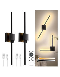 Aplique de Pared a Batería Torchlet WL001 con Control Remoto, Set de 2
