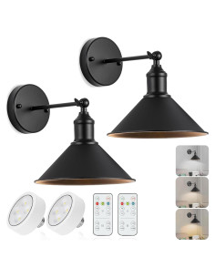 Apliques de Pared Inalámbricos Franing LED 2 Piezas Batería