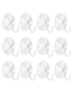 12 Ventosas Transparentes de Plástico LuluEasy 30mm para Decoración