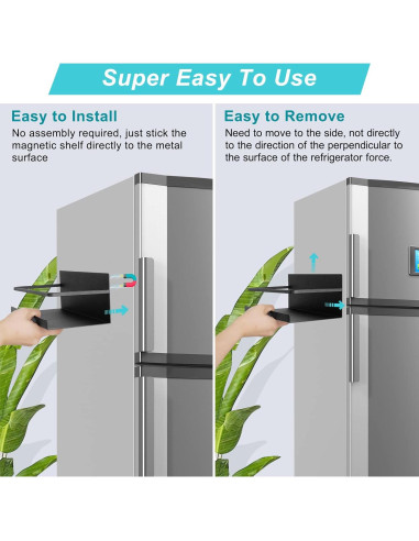 Estantes Magnéticos para Especias Feokely - 2 Piezas, Negro