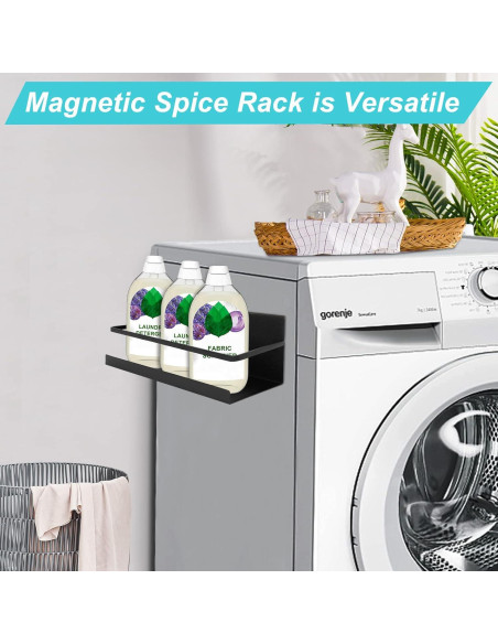 Estantes Magnéticos para Especias Feokely - 2 Piezas, Negro