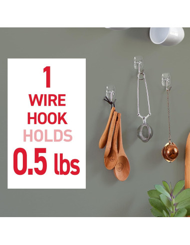 Ganchos de Palanca Transparentes 3M Command - 10 Piezas, 0.23 kg