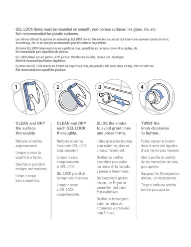 Gancho Doble para Ducha Umbra Flex Gel-Lock Blanco 6.35 cm
